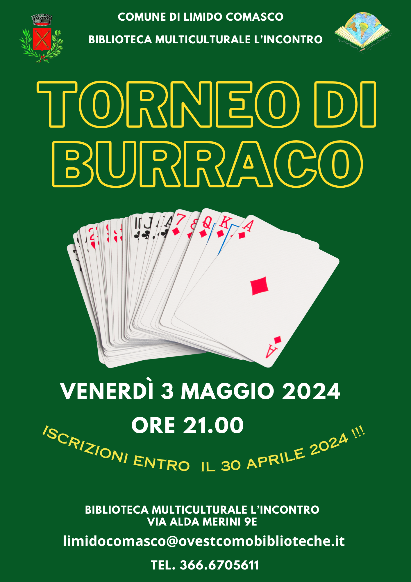 Torneo di burraco venerdì 3 maggio 2024